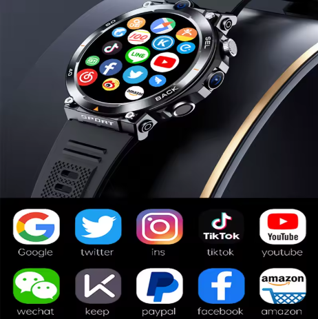 Arctos Pro Men’s 4G Smartwatch – 1.39" Round Display, Dual HD Camera, NFC, GPS, SIM Slot, Waterproof, 16GB Storage