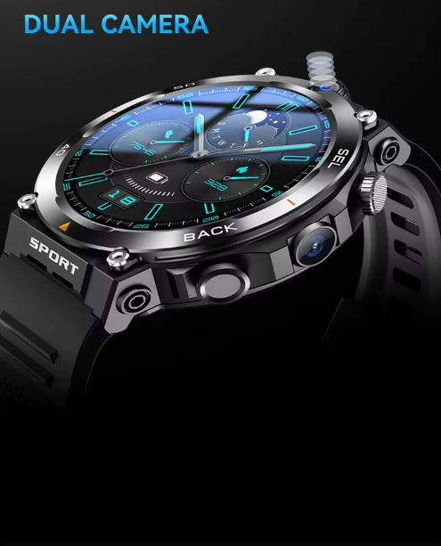 Arctos Pro Men’s 4G Smartwatch – 1.39" Round Display, Dual HD Camera, NFC, GPS, SIM Slot, Waterproof, 16GB Storage
