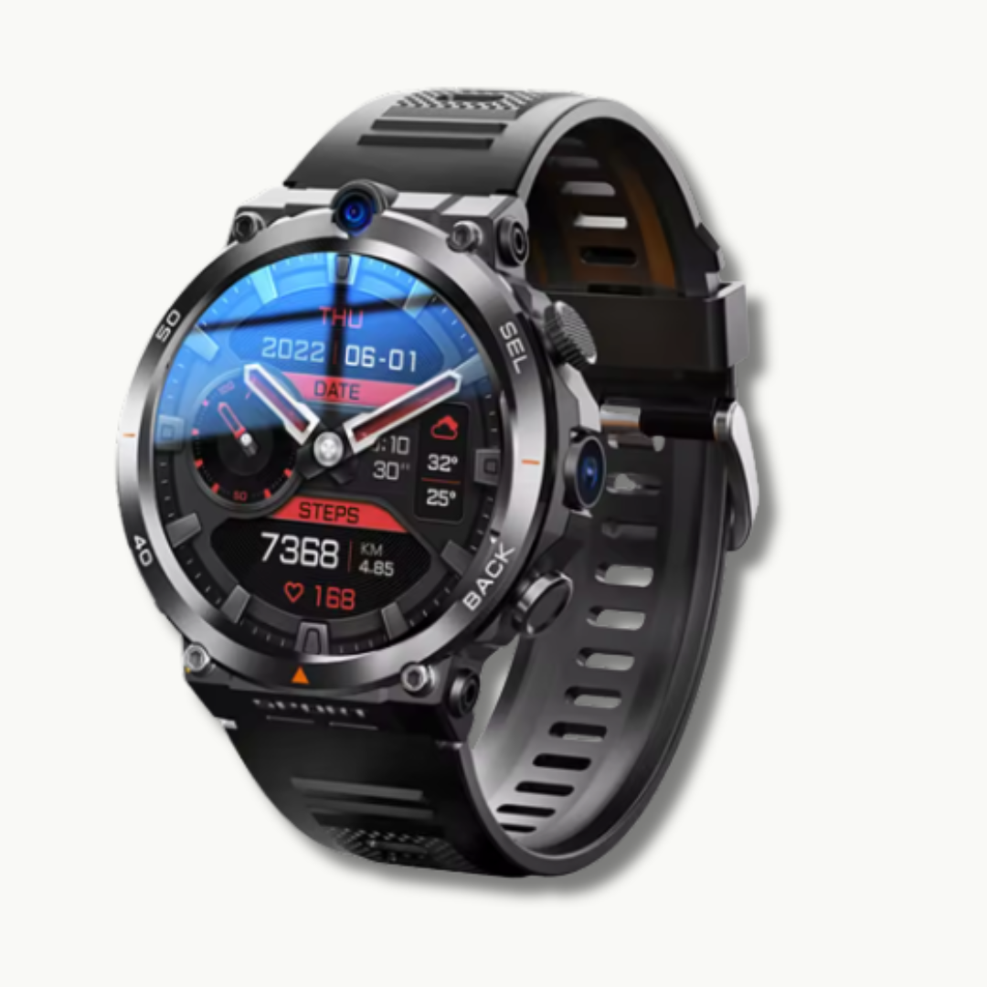 Arctos Pro Men’s 4G Smartwatch – 1.39" Round Display, Dual HD Camera, NFC, GPS, SIM Slot, Waterproof, 16GB Storage