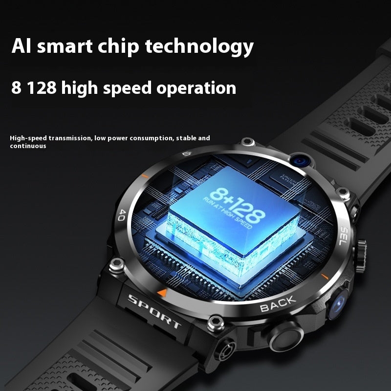 Arctos Pro Men’s 4G Smartwatch – 1.39" Round Display, Dual HD Camera, NFC, GPS, SIM Slot, Waterproof, 16GB Storage