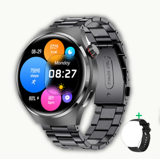 Imperial One 2025 smartwatch NFC, GPS, Health monitoring, Multiple sports, Wireless charging, Compatible with iOS & Android