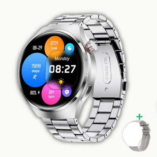 Imperial One 2025 smartwatch NFC, GPS, Health monitoring, Multiple sports, Wireless charging, Compatible with iOS & Android