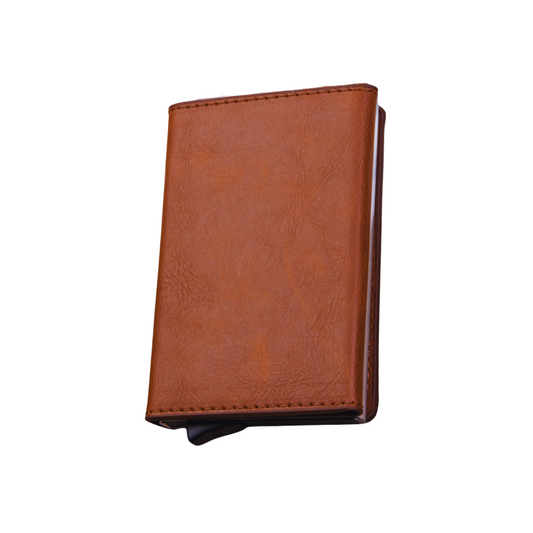 Vintage RFID-Protected Leather Card Holder