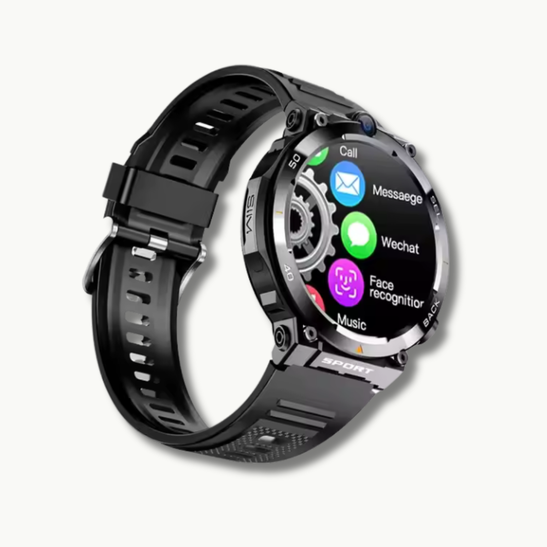 Arctos Pro Men’s 4G Smartwatch – 1.39" Round Display, Dual HD Camera, NFC, GPS, SIM Slot, Waterproof, 16GB Storage